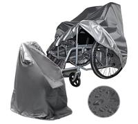 WIYETY Housse de protection imperméable pour fauteuil roulant, protection solaire, anti-pluie, pour fauteuil roulant, tissu Oxford, gris, 115 x 65 x 120 cm