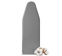 WIYETY Housse de table à repasser, extra épaisse et classique, en coton, anti-brûlure, housse de planche à repasser, pour centrale vapeur et repassage rapide, 125 x 45 cm, gris