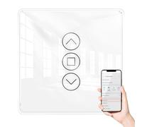 WIYETY Interrupteur de volet roulant Wi-Fi avec pourcentage d'ajustement, interrupteur de volet roulant intelligent 2,5D, compatible avec Alexa et Google Home, minuterie et commande vocale, commande