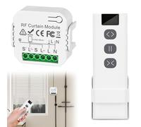 WIYETY Kit de Commande de Volet Roulant Sans Fil : Contrôle du Moteur Avec Télécommande RF + Module Récepteur, Interrupteur Radio pour Stores, Auvents, Montage
