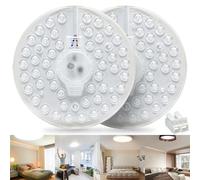 WIYETY Kit de conversion module LED 24 W 2 pièces : module annulaire LED avec support magnétique pour plafonniers kit de conversion blanc naturel 4000 K, chambre à coucher