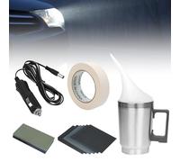 WIYETY Kit de traitement de phares - Kit de polissage pour phares - Kit de rénovation pour phares de voiture - Pour jaunissement, taches - Pas de liquide inclus