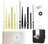 WIYETY Kit d'horloge murale radio-pilotée à quartz avec 4 sets d'aiguilles, deux couleurs, deux formes, mouvement radio-piloté silencieux et précis pour remplacement, jeux libres, projets d'horloge