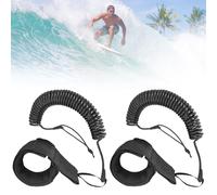 WIYETY Leash De Surfboard: 2 Pièces Corde De Sécurité Robuste, Confort Optimal, Pour Le Surf, Paddle Board Et Kayak (Noir, 5 MM)