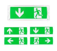 WIYETY LED-Notbeleuchtung: IP65 Étanche Éclairage De Secours, Lampe De Sortie LED Avec Batterie De Secours 3h, Luminaire De Sortie De Secours Avec 4 Pictogrammes Pour Tous Les Établissements Publics