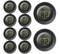 WIYETY Lot de 10 thermomètres/hygromètres numériques LCD précis pour l'intérieur, avec écran LCD, pour contrôle du climat ambiant, noir