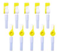 WIYETY Lot de 10 valves de cathéter de drainage d'urine : purge d'urine Valve à levier à interrupteur simple, tuyau en silicone de contrôle manuel, alternative efficace à la valve de poche de jambe