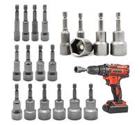 WIYETY Lot de 14 douilles hexagonales magnétiques de 6 à 19 mm pour perceuse, visseuse sans fil