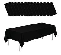 WIYETY Lot de 14 Nappes en Plastique : 137 x 274 cm Nappes de Table à Bière, Nappe Rectangulaire en PEVA, Nappes Imperméables pour Pique-nique, Barbecue, Mariage, Banquet, Anniversaire, Fête
