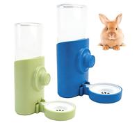 WIYETY Lot de 2 distributeurs d'eau automatiques lapins : gourde suspendue pour animaux de compagnie, bouteille d'eau automatique, bouteille d'eau pour lapin, chinchilla, hérisson, écureuil, furet