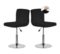 WIYETY Lot de 2 housses de tabouret de bar : couvertures extensibles avec dossier pour chaises de bar