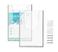 WIYETY Lot de 2 porte-prospectus muraux A6 : boîte d'affichage, porte-prospectus en plastique transparent, porte-prospectus mural A6 pour magazine, menu, magazine, document