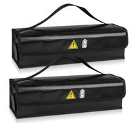 WIYETY Lot de 2 sacs de batterie Ebike ignifuges jusqu'à 1000 °C - Étanche et anti-explosion - Pour le stockage, le transport et la charge, beige, Fonctionnel
