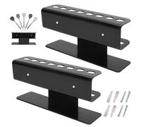 WIYETY Lot de 2 supports muraux pour fléchettes - Espace pour 16 fléchettes - Accessoires pour cible de fléchettes - Support pour la maison - Pour fléchettes en acier - Fléchettes souples - Noir