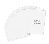 WIYETY Lot de 20 plaques de mousse A4 : planches en mousse blanche, plaque de mousse légère de 5 mm, pour bricolage, présentation, expositions d'art, écrans de signalisation, projets de bureau