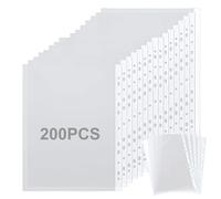 WIYETY Lot de 200 pochettes perforées A4 : pochettes perforées transparentes avec 11 trous, pochettes transparentes de qualité supérieure, en plastique transparent A4 pour le bureau/l'école