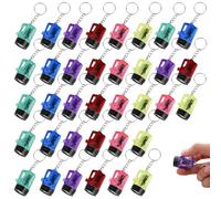 WIYETY Lot de 36 mini lampes de poche porte-clés LED pour camping, extérieur, randonnée (6 couleurs, 4 cm)