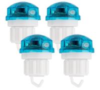 WIYETY Lot de 4 détecteurs de touche pour la pêche : détecteurs de touche électroniques, lampe LED avec détecteur de mouvement, détecteur de touche pour la pêche de nuit ou la pêche en mer
