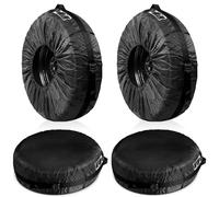 WIYETY Lot de 4 housses de protection pour pneus de 19-23" - Imperméables à la poussière - Avec poignée de transport - Pour un transport propre et un rangement sûr (diamètre 80 cm)