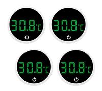 WIYETY Lot de 4 thermomètres d'aquarium : mini thermomètres numériques d'aquarium, degrés Celsius, accessoires d'aquarium pour surveillance de la température, thermomètre intérieur pour aquarium d'eau