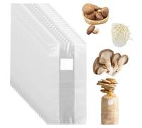WIYETY Lot de 40 Sacs de Culture de Champignons : 32 x 50 cm, Avec Filtre, Pour Plantation Horticole