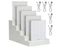 WIYETY Lot de 5 cartes de rétroéclairage LED : double panneau accessoires d'imprimante 3D, panneau lithophane à lumière blanche USB de type C, carte lumineuse PCB pour modèles photo et éclairage de