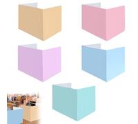 WIYETY Lot de 5 séparateurs de bureau : brise-vue portable en papier pliable séparateur de bureau portable séparateur de bureau Parapluie de protection pour bureau d'apprentissage école primaire