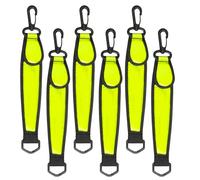 WIYETY Lot de 6 cartables à LED clignotantes - Avec 3 modes - Réfléchissant - Étanche - Pour cartable, sac à dos, jogging - Jaune