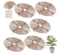WIYETY Lot de 6 grilles de protection rondes pour plantes - 30 cm - Protection pour pot de fleurs - Support de pot de fleurs - Grille pour pots de fleurs - Grille pour enfants et animaux domestiques -