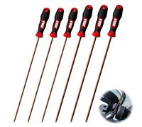 WIYETY Lot de 6 tournevis Torx longs : tournevis magnétique, long tournevis étoile longueur de la lame 300 mm, ensemble de tournevis avec manche en plastique (T10, T15, T20, T25, T27, T30)
