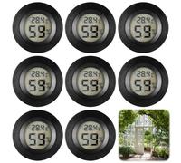 WIYETY Lot de 8 thermomètres numériques d'intérieur - Mini hygromètre numérique - Mini hygromètre - Thermomètre d'intérieur pour l'intérieur, le salon, le refroidisseur à vin, la serre, la chambre de