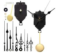 WIYETY Mouvement pendulaire à quartz silencieux avec 3 ensembles d'aiguilles et pendule - Mouvement à quartz - Kit de mouvement DIY - Mouvement pour horloge murale - Mouvement de rechange pour horloge