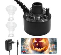 WIYETY Nébuliseur à ultrasons pour Halloween Mini machine à fumée à ultrasons 12 LED Trois couleurs claires Livré avec pièces de rechange Nébuliseur pour Halloween Citrouille