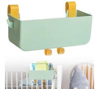 WIYETY Organisateur de Lit à Suspendre Organisateur de Table à Langer avec Crochet, Boîte de Rangement à Suspendre, Organisateur de Lit De Dortoir pour Lit D'enfant, Bibliothèque, Dortoir, Vert