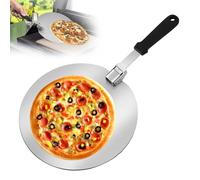 WIYETY Pelle à pizza ronde de 30,5 cm, en acier inoxydable, avec poignée pliable, pour pizza, pain, pâte, pâtisseries