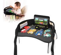 WIYETY Plateau de Voyage pour Enfant avec Poches en Filet - Table de Jeu et à Manger pour Siège de Voiture, Poussettes, Trains