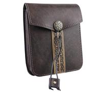 WIYETY Pochette de Ceinture Retro: Sac de Ceinture Médiéval, Portable Sac de Ceinture Retro, Gaufrage PU Petit Sac Médiéval pour Ceinture pour Tenue Quotidienne, Soirée Jeu, Soirée Rock, Cosplay