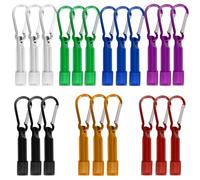 WIYETY Porte-clés LED lampe de poche : 21 pièces mini lampe de poche porte-clés porte-clés lampe de poche pour enfants, lampe de poche colorée en aluminium avec crochet d'escalade