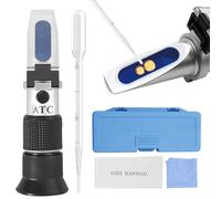 WIYETY Réfractomètre manuel 4 en 1 antigel - Testeur de liquide de refroidissement - Appareil de mesure de l'eau de refroidissement pour éthylène glycol, liquide de refroidissement, liquide de