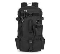 WIYETY Sac à dos pour pêche avec support de canne pêche Noir 45 x 16 x 23 cm