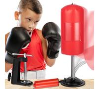 WIYETY Sac de Boxe de Bureau avec Support de Table et Ventouses Fortes, Balle de Poinçonnage Anti-Stress pour Bureau, Sac de Boxe de Bureau debout, Cadeaux Amusants pour le Patron et les Collègues