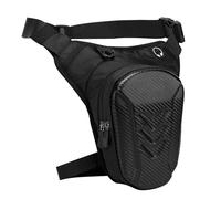 WIYETY Sac de jambe de moto hommes femmes : sac de jambe et sac banane 2 en 1 avec ceinture réglable, poche de jambe rigide avec 2 compartiments, sac de cuisse de moto pour moto, équitation, randonnée