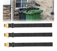 WIYETY Serrures de poubelles à roulettes résistantes aux ours : fermeture pour poubelles de 60 à 360 litres, verrous réglables