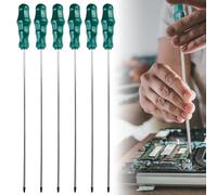 WIYETY Set De 6 Tournevis Torx Longs : Tournevis Magnétique, Jeu De Tournevis Avec Poignée En Plastique, Tournevis Étoile Longueur De Lame 400mm (T15, T20, T25, T27, T30, T40)