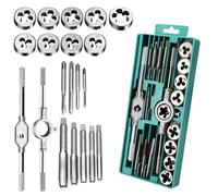 WIYETY Set de taraudage Outil de perçage de filetage : Ensemble d'outils de taraudage de 20 pièces, Outil de taraudage de filetage de M3 à M12, Ensemble de taraudage de haute précision, Boîte à outils