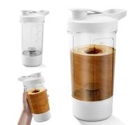 WIYETY Shaker protéique électrique bouteille : shaker USB 450 ml, mélangeur de protéines automatique pour potein poudre et milkshake, shaker électrique pour protéines sans BPA