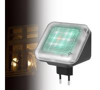 WIYETY Simulateur TV : simulateur de télévision LED simulateur de télévision, durée de fonctionnement réglable ON/4h/7h, faux TV grâce à la simulation lumineuse pour une utilisation comme protection