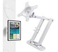 WIYETY Support mural pivotant : support mural réglable universel pour moniteur TV 10-32", 100 x 100, 75 x 75 mm, blanc