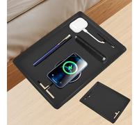 WIYETY Table de chevet noire Étagère suspendue : table de chevet à suspendre, clip d'étagère, plateau de lit flottant