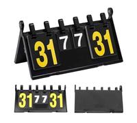 WIYETY Tableau d'affichage de sport portable à 4 chiffres - En ABS jaune et blanc - Tableau de score portable - Compteur de points pour football, basket-ball, badminton, tennis de table